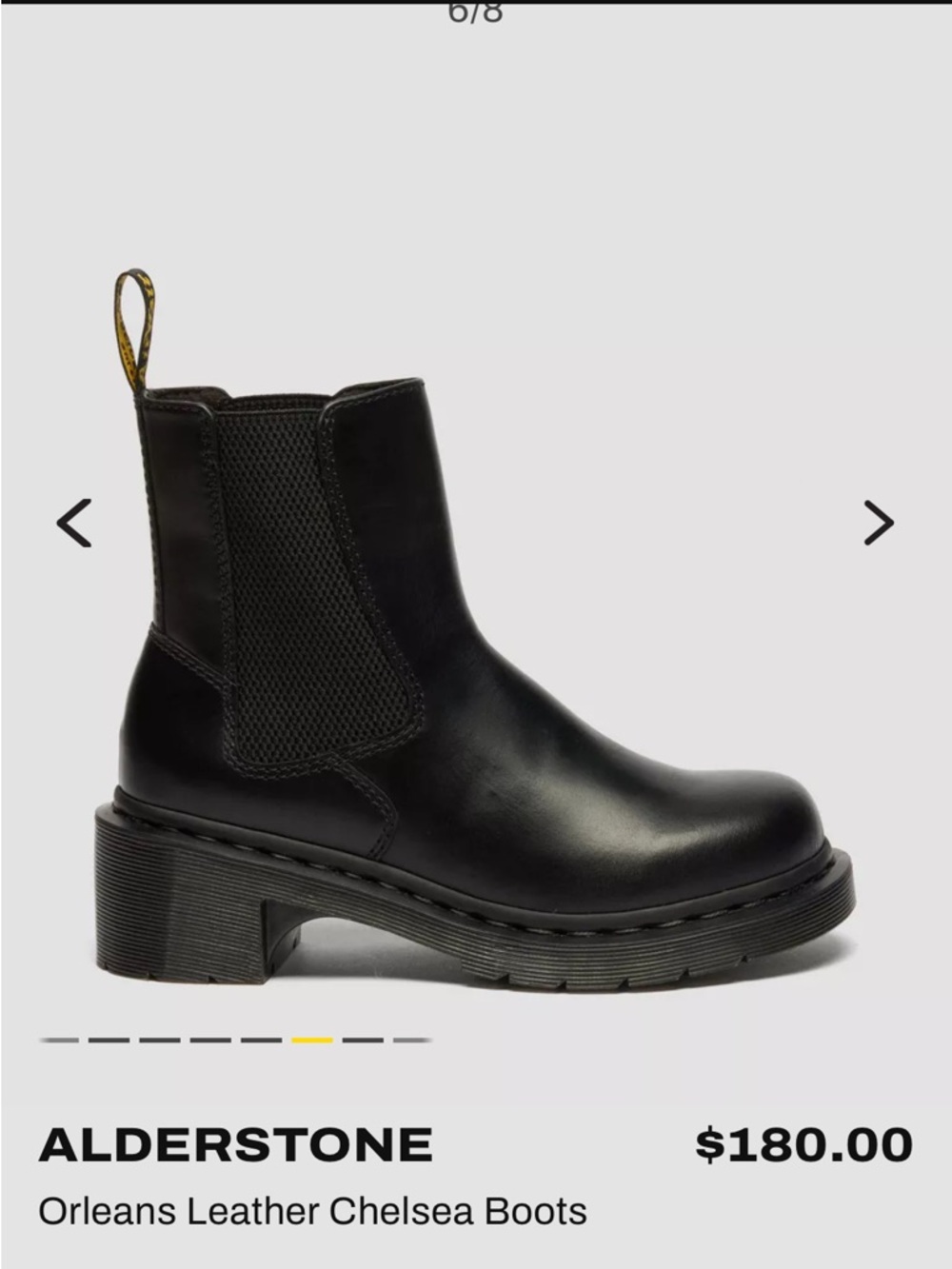Dr. Martens Alderstone Orleans Leather Black Leather Chelsea Ankle Boots - Picture 3 of 7
